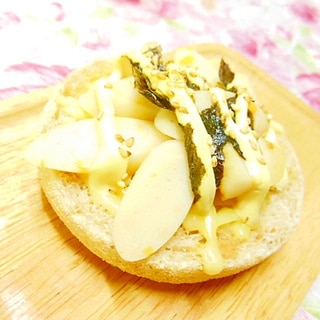 ❤チーズ蒲鉾と韓国海苔のライ麦マフィントースト❤